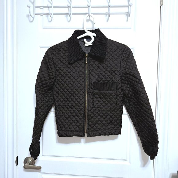Vintage Daniel Hechter quilted black jacket Made in Canada - Picture 6 of 9